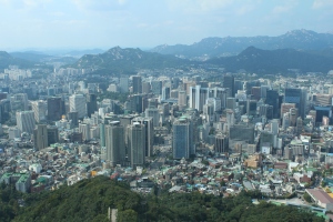 A view of Seoul from the N. Seoul Tower.